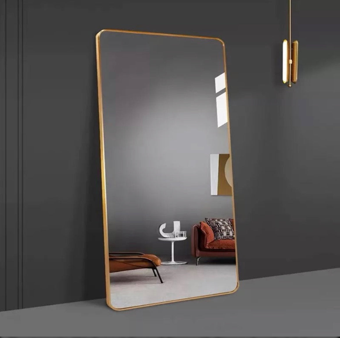 مرآة حائط وأرضية مستطيلة 180 × 80 سم