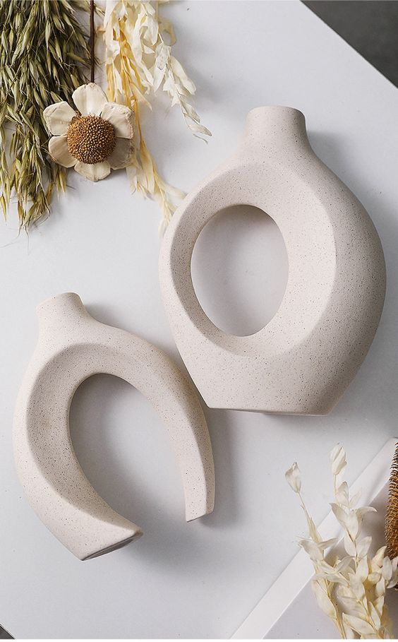 Ceramic Nordic Minimalist 2 in 1 Vase