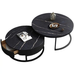 Black Marble Coffee Table set