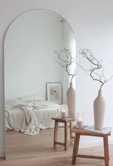 XL silver arch Mirror 180 x 90 cm