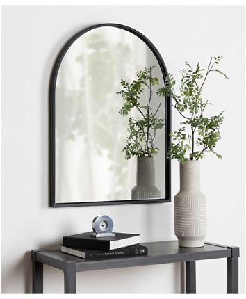 مرآة قوس صغيرة باللون الأسود مقاس 90 × 60 سم