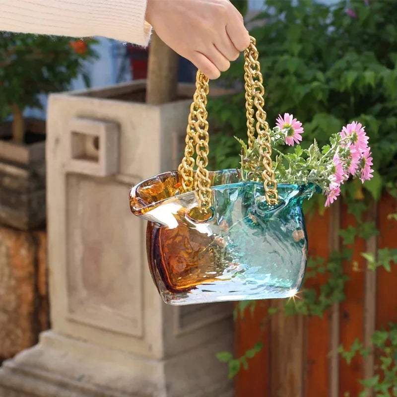 Olla Glass Bag Shape Vase
