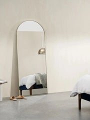 مرآة قوس للجدار مع إطار فضي مقاس 180X70