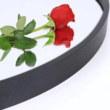 Round Aluminum Black Frame Wall Mirror