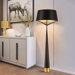 Black with Gold Lampshade