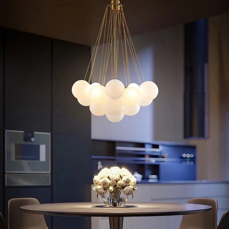 Pendant Chandelier for cozy living room and dining room size 75x40 cm.