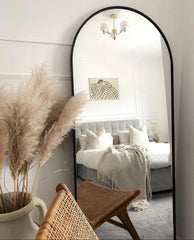 Arch Mirror Black with aluminum frame size180x70 cm