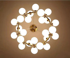 Gold Color Chandelier with 25 Lights Bulbs Dimension: 75 CM