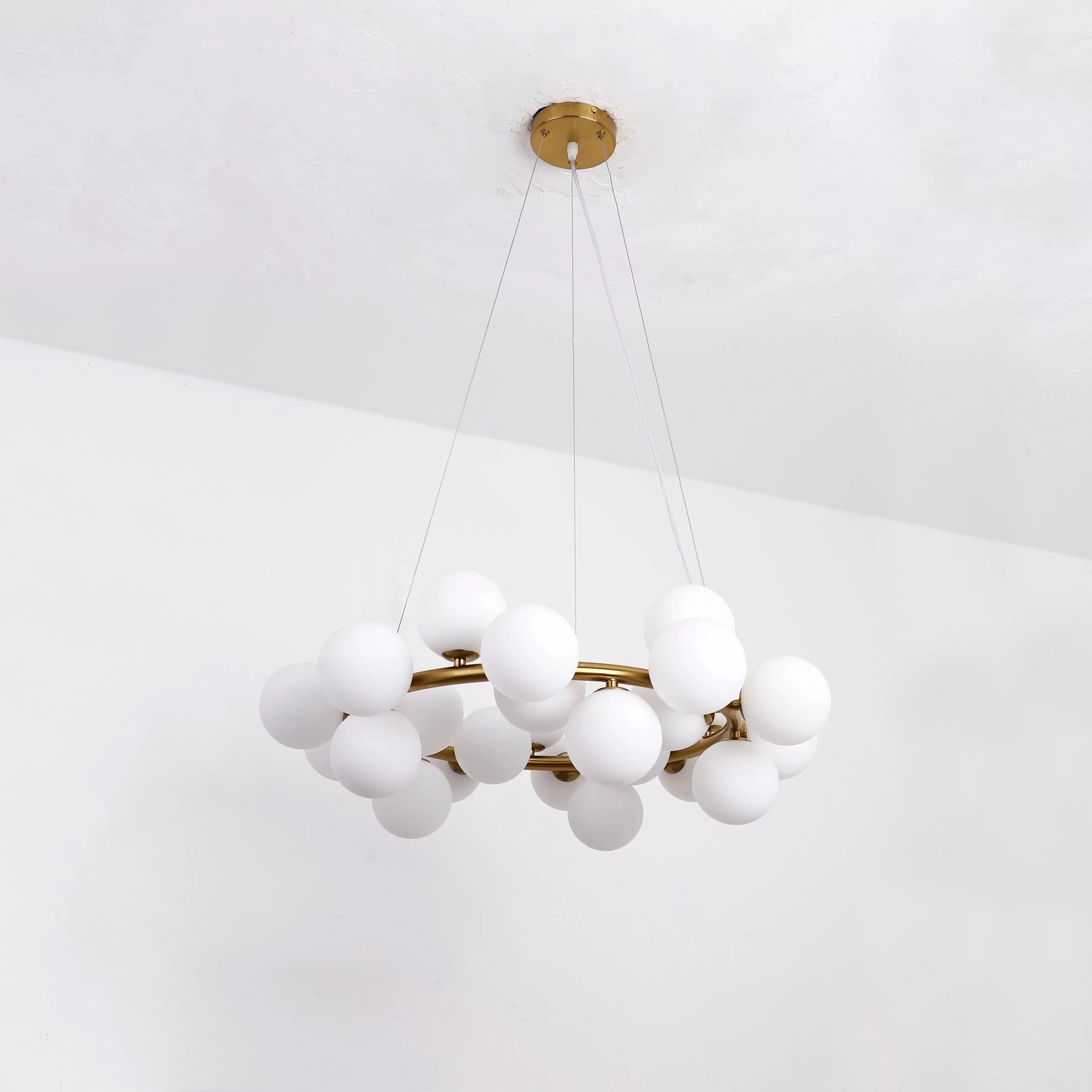 Gold Color Chandelier with 25 Lights Bulbs Dimension: 75 CM