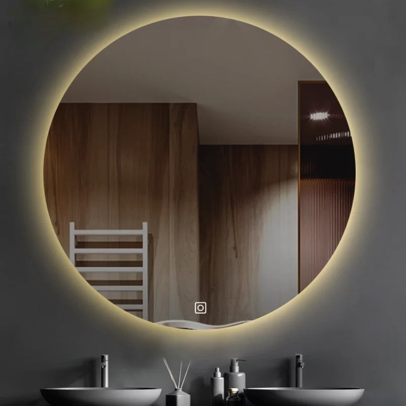 Round Wall Mirror Frameless 80 cm